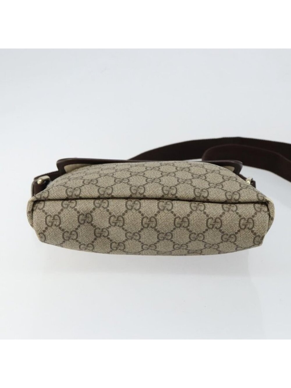 Authentic GUCCI GG Supreme Shoulder Bag PVC Leather Beige 223666 - Picture 12 of 16